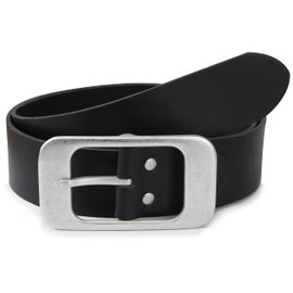 Frentree Leather Belt Made in Germany, Belt for Men and Women, 3.8 cm Wide, Black, black