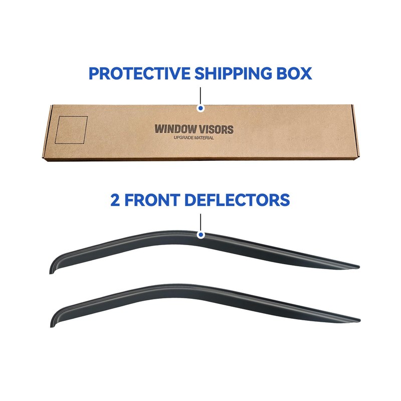 Window Visors Rain Guards Shield for Ford Transit 2014-2025, Out-Channel