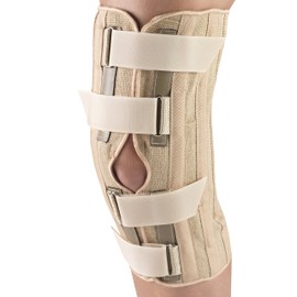 OTC Knee Support, Front Opening, Pressure Pads, Knit Elastic, Medium