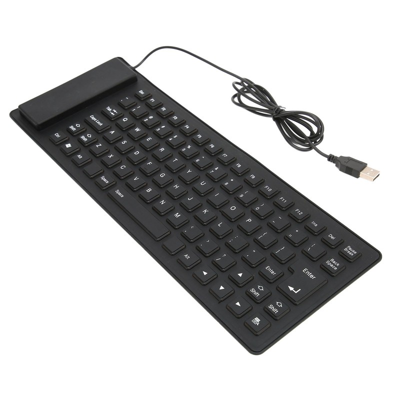 Foldable Silicone Keyboard 85 Keys Foldable Design Silent Wired Waterproof
