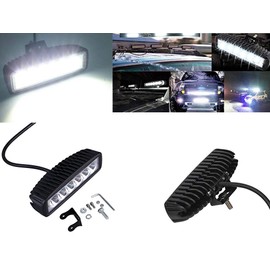 Greenmigo 18 W LED Work Flood Light Offroad Flood Light Accessory Scheinf Headlamp Reflector 10-30 V For Jeep SUV Excavator (Pack of 1)