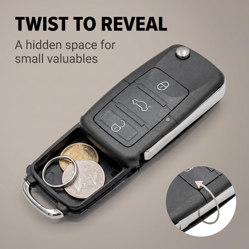 Black Fake Car For Key Storage Box Hide Secret Compartment