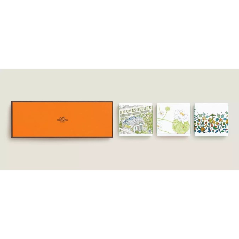 Hermes Un Jardin Soap, 3 pc set (Sur Le Nil,