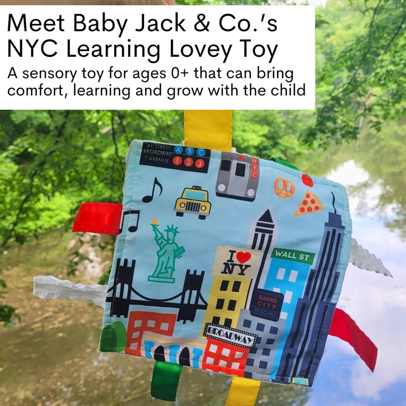 Baby Jack & Co 8x8” Learning Lovey NYC New York