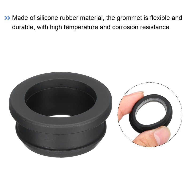 QUARKZMAN Pack of 4 Snap Rubber Grommet Connector Mounting Diameter