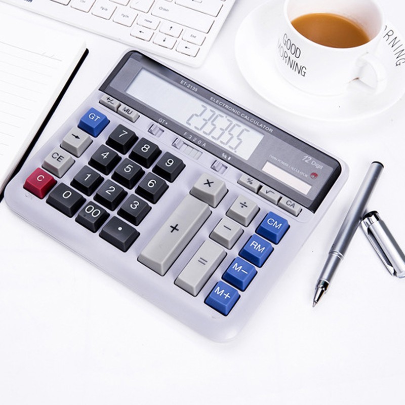 Solar Calculator 12 Digit Large Keys Clear Display Office Calculator