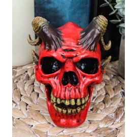Day of The Dead El Diablo Horned Devil Skull Statue Hell Spawned Imp Ram Demon