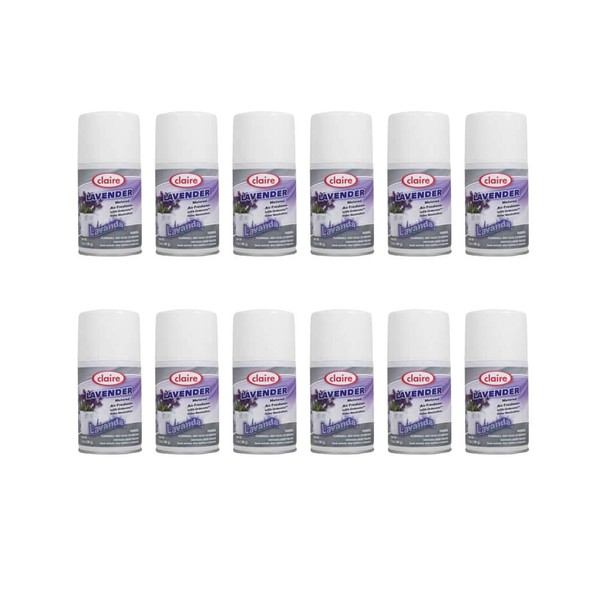 Claire Cl115-12pk Lavender Metered Air Freshener; 7 Oz (Pack of 12)