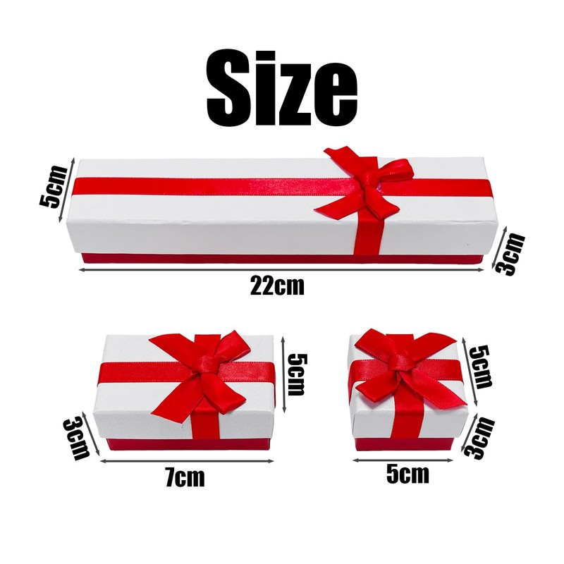 3 Pieces Bow Packaging Box, Gift Packaging Box, Jewelry Box,