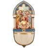 Catholic Gift Shop Holy Family Luminous Holy water Font with Gold Foil Highlights - Nativity