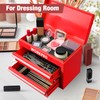 WORKPRO Mini Metal Tool Box with 2 Drawers and Top