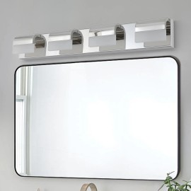 Ready ,Ship From USA, Modern Bathroom Vanity Lighting 4-Light LED Vanity Lights Over Mirror Bath Wall LightingLamp Power(W): 18