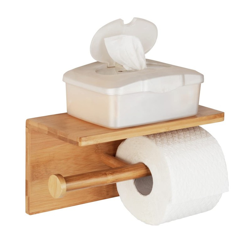 WENKO Duo Bambusa Toilet Roll Holder