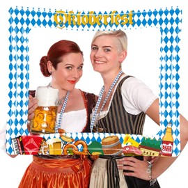 Oktoberfest Photo Booth Props - Inflatable Bavarian Beer Festival Picture Frame, Party Decoration for Photo Booth, Oktoberfest Celebration Decor