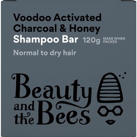 Beauty and the Bees Voodoo Activated Charcoal & Honey Shampoo Bar - MINTY FRESH - with Organic Leatherwood Honey 100% Natural