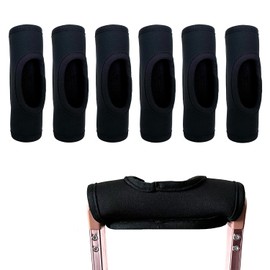 Wanty Neoprene Luggage Handle Wrap, Luggage Handle Wraps for Suitcase, Luggage Tags Identifiers with Hollow Design for Travel Accessories (6 PCS Black)