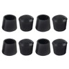 uxcell 8pcs Chair Leg Tips Caps 19mm 3/4 Inch Rubber