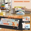 FREEWOLF T96 Smart Display Wireless Gaming Keyboard and Mouse Comb,