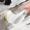 Handheld Electric Cleaning Brush Multifunctional with 5 Replacement Brush Heads