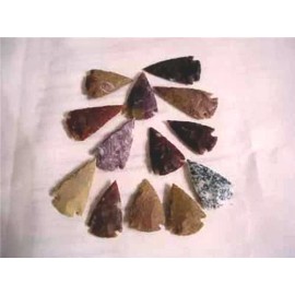Arrowheads projectile points 1 1/2 inch 50 point lot hand knapped agate modern