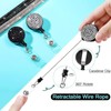 4 Pcs Bling Horizontal Vertical Badge Holder with Retractable Reel,