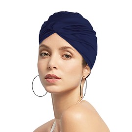 Swim Cap, Swimming Cap, Stylish, Women's Turban, Swimming Cap, Large, Loose, Compatible with Long Hair, Swim Hat, Torsion Gather, Swim Hat, Quick Drying, Breathable, Comfortable, For Pools, Hot