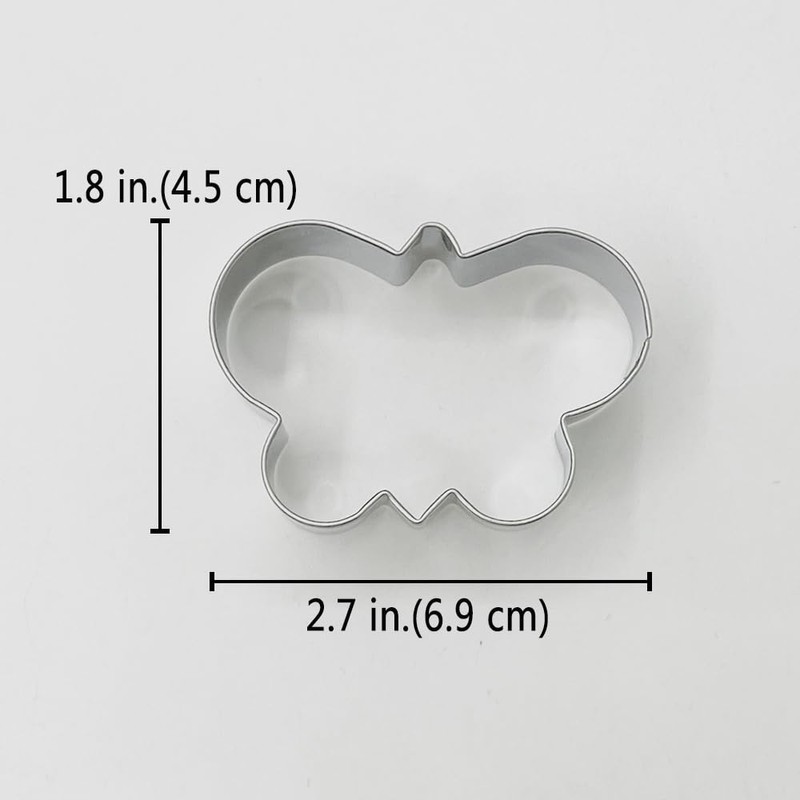 LILIAO Mini Butterfly Cookie Cutter, 2.7 x 1.8 inch, Stainless