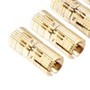 180° Brass Concealed Hinges, 4Pcs 8mm Hidden Cabinet Hinges, Invisible