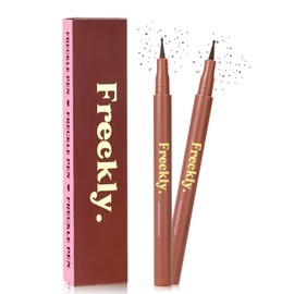 Erinde 2PCS Freckle Pen, Faux Freckle Stamp Waterproof, Fake Face Freckles Stain Makeup, Long Lasting Quick Dry Freckle Maker, Natural Lifelike Soft Dot Freck Pen, B01 Light Brown & B02 Natural Coffee