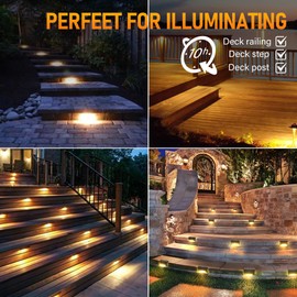 Solar Fence Lights 3 Pack, Solar Wall Lights Waterproof Outdoor Up and Down Lighting for Outside, Garden, Walkway, Door, Porch, Deck-(Warm White)