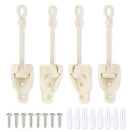 Vasteo Coolaroo Replacement Parts Bungee and Bungee Receiver,Shade Tie Downs,Weather Resistance,for Coolaroo Exterior Roller Shade,Outdoor Blind(Sand,2 Set)