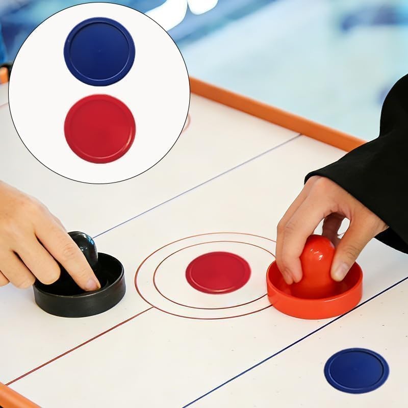 12 Pcs Air Hockey Pucks, Red & Blue 2.5 Inch
