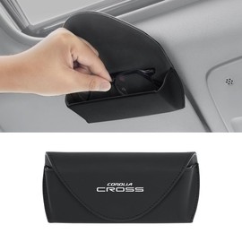 Corolla Cloth Sunglass Holder for Cars, Eyeglass Protection, Good Texture, Compatible with Corolla Cloth 10 Series, Anti-Deformation, Car Glasses Holder, Excellent Stability, Durable, Car Glasses Clip, Sunglasses Case, Magnetic, PU Leather (Corolla Cloth Compatible)