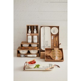 Mud Pie Farmhouse Boxed Hands and Dishes Soap Pump Set