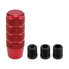 INFINAUTO Car Shift Knob, 9.5cm Universal for Automatic and Manual Vehicle Gear Shifter Knob with 3 Adapter Aluminum Alloy Red, 1 Set