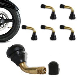 BZKSER PVR70 Scooter Valve, Tyre Valve 90 Degrees - 6 Pieces Brass Tubeless Valve, for Motorcycles, Cars, Bikes, Scooters