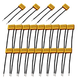 LNGJIN 22 pieces, radial suppression capacitor, 0.22uF 275V X2 safety capacitors, LED suppressor capacitor, for high density circuit board components, flashing lamps, non-illuminated LED lamps