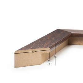 Frame USA 16x20 Picture Frame, Brown, Chalked Series, Wall Hanging Frame with High Clarity Plexiglass