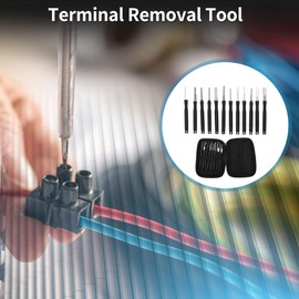 TUCKBOLD Car Truck Motorcycle Boat Terminal Removal Tool Assortment Kit Wire Connector Terminal Pin Extractor Kit Black 36 Pcs