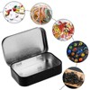 Tyqour 3pcs Rectangular Small Tins with Lids Tin Boxes Tins