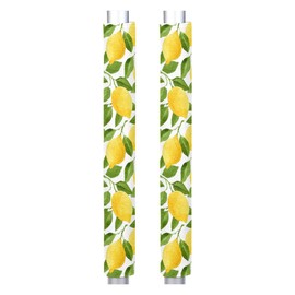 Summer Refrigerator Door Handle Covers, Cute Lemon Set of 2 Washable Kitchen Appliance Handles Decor Protector for Fridge, Microwave, Dishwasher, Oven Keep Off Food Stains, Oil