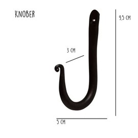 Knober 4 x Nostalgia Hooks | Wardrobe Hooks | Vintage Style Iron | Classic Antique