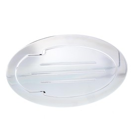 Polished Billet Aluminum Oval Fuel Fill Filler Door