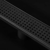Neodrain 28-Inch Black Linear Shower Drain with Removable Quadrato Pattern