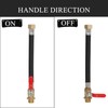 Garden Hose Extension Adapter Short Fitting with Valve,3/4" GHT Solid