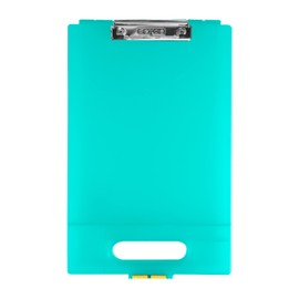 Dexas Clipcase Storage Clipboard with Handle, Aquamarine
