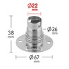 ElekTek Brass B22 Batten 67mm Base BC Bayonet Cap Lamp