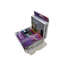 Vrinda® 4" Mini Chime Ritual Spell Unscented Taper Candles - Set of 20 (White)