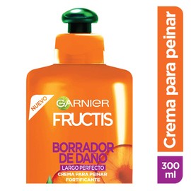 Garnier, Fructis Crema Para Peinar Borrador De Dano Largo Perfecto, 300 Ml