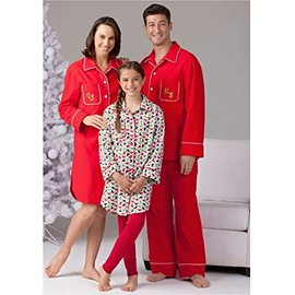 Simplicity Sewing Pattern D0590 / 1504 - Child's, Teens' and Adults' Loungewear, A (XS - L / XS - XL)
